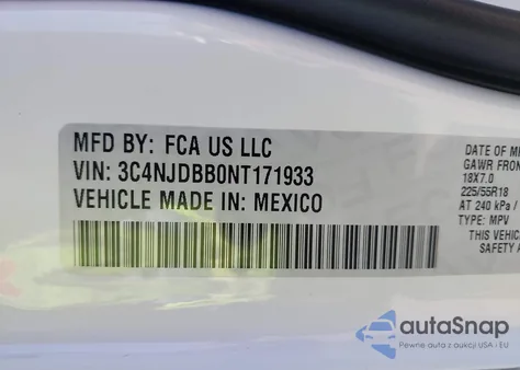 2022 Jeep Compass Altitude 4X4 из США, поврежденный, VIN 3C4NJDBB0NT171933
